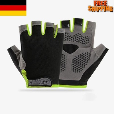 Fahrrad Handschuhe Halbfinger Fitness Gym Atmungsaktiv Sport Damen Herre