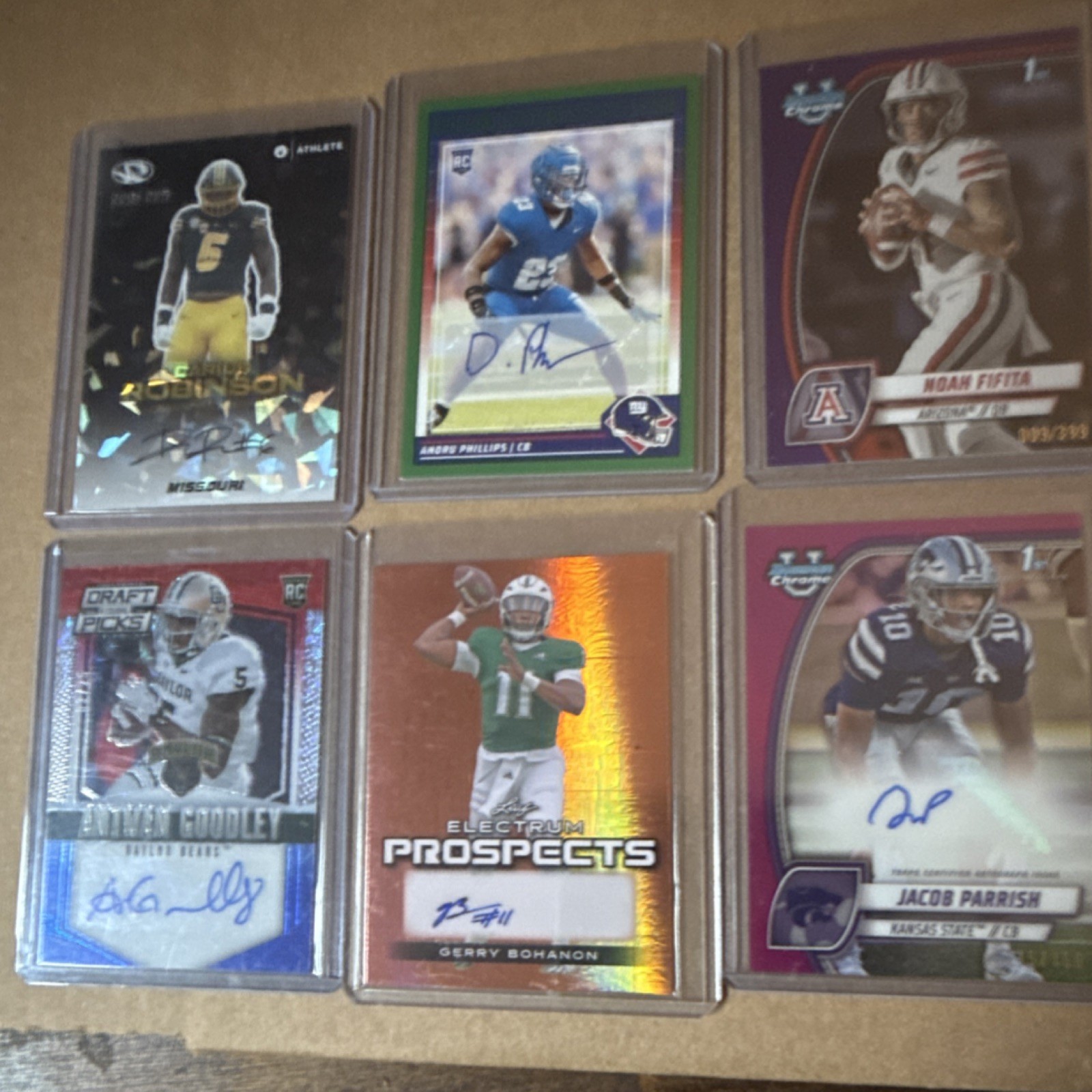 Leaf Topps Panini NCAA Rookie Autograph Card Lot Goodley Bohanon Parrish (6)