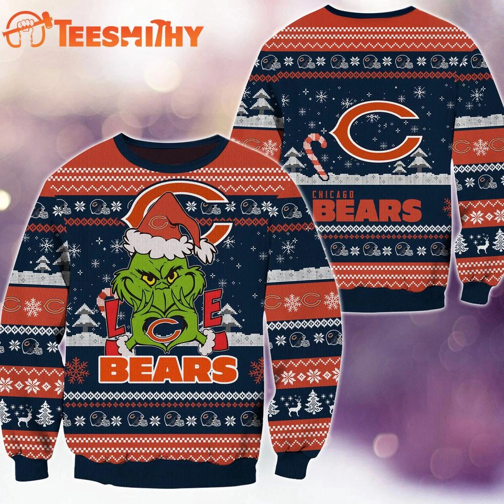 CHICAGO Bears セーター Chicago Bear NFL Grinch Football Limited Ugly Christmas Sweater | eBay