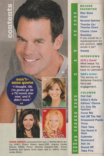 Soap Opera Digest July 13, 2010 ARIANNE ZUCKER-JAMES SCOTT-ADRIENNE FRANTZ-TUC W - Picture 3 of 3