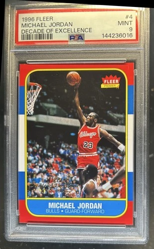1996-97 Fleer Michael Jordan Decade of Excellence #4 Bulls PSA 9