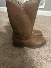 Oshkosh B'gosh Girls Boots Size 7 Toddler Brown Mid Calf Zipper