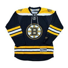 Reebok Boston Bruins Blank Black Yellow Hockey Jersey Adult Size Large