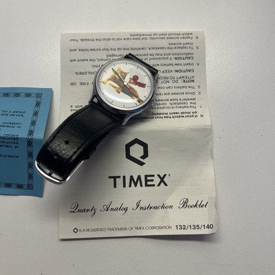 VINTAGE TIMEX MORRIS 9 LIVES M CELL QUARTZ  WATER RESISTANT WATCH - box + papers