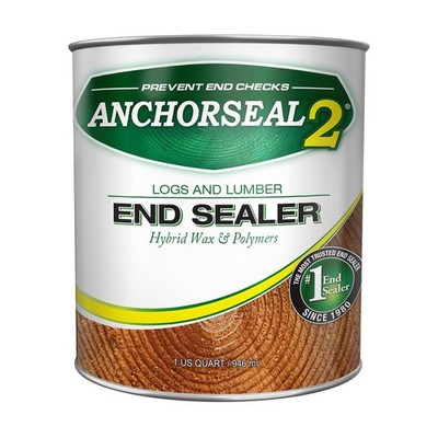 ANCHORSEAL Log & Lumber End Grain Sealer, Green Wood Sealer, 1 Quart