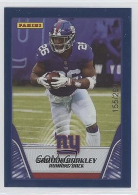 2019 Panini NFL Sticker Collection Blue 155/299 Saquon Barkley #22 0mb3