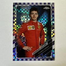 Charles LeClerc 2021 Topps Chrome F1 Purple Checker Flag /199 #11 PSA 10 Ferrari