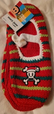 Paul Frank 1Pair Mary Jane Women's No Slipp Christmas Socks Size 9-11 NWT