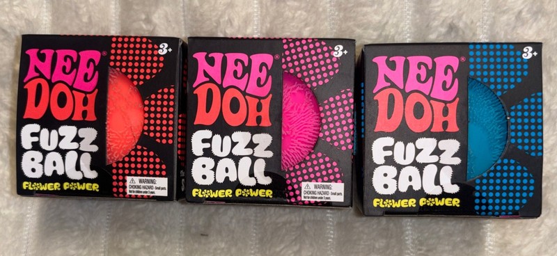 LOT OF 3 REAL VIRAL Needoh Fuzzball The Velvet Squeeze New Schylling🌟
