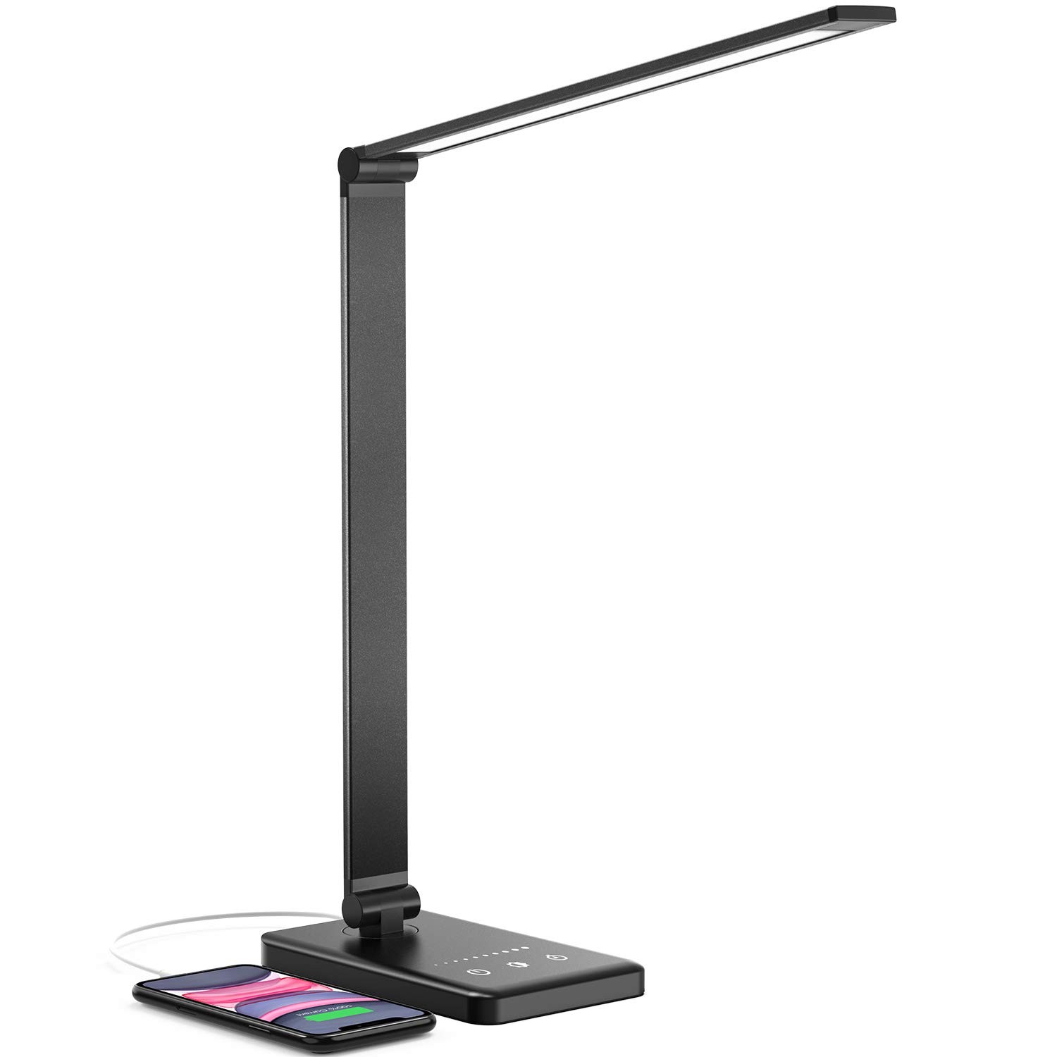 Lampada LED da Tavolo Nera: Design Moderno e 5 Temperature Colore