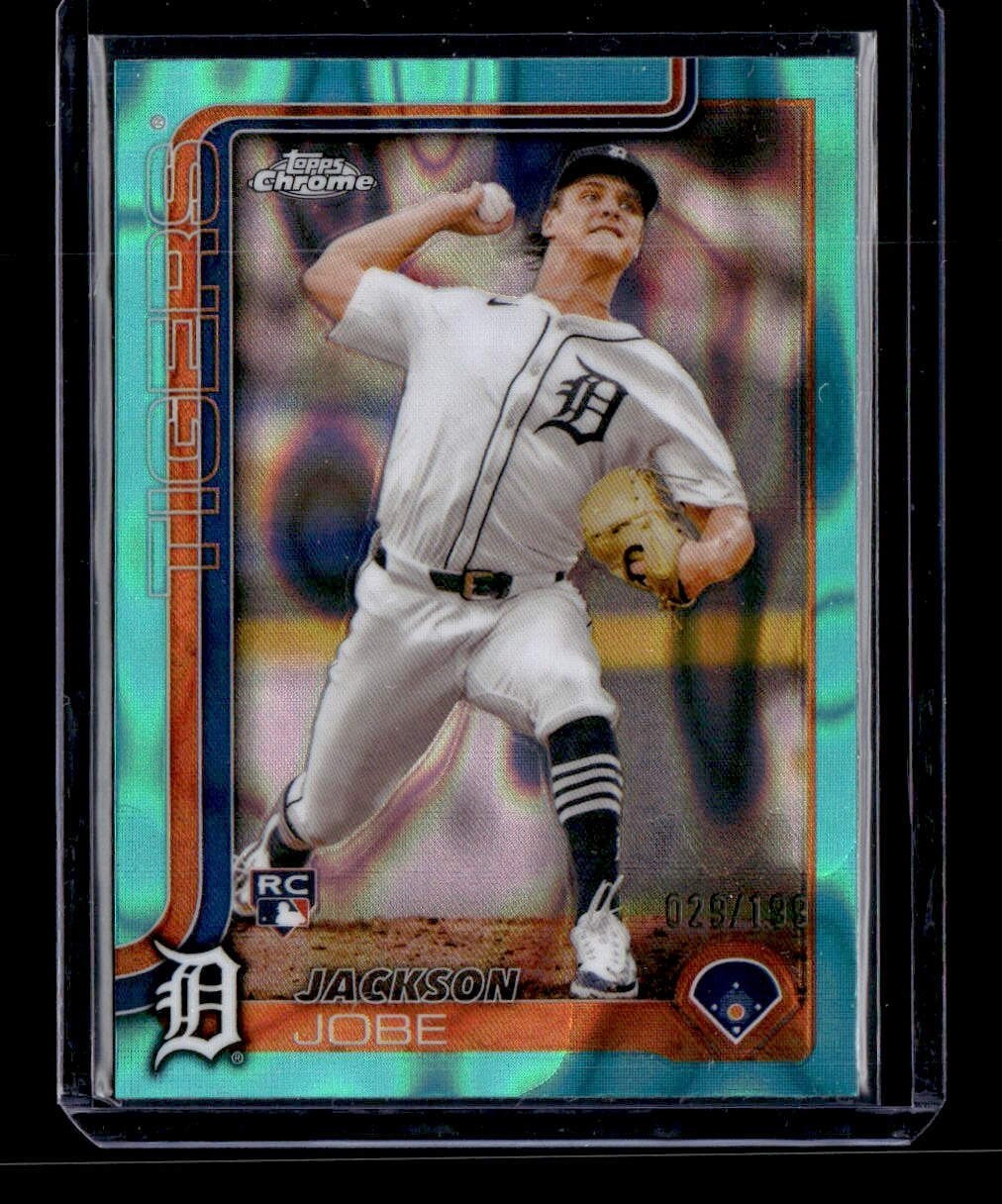 2025 Topps Chrome - Jackson Jobe #249 Aqua Lava Refractor /199 (RC)