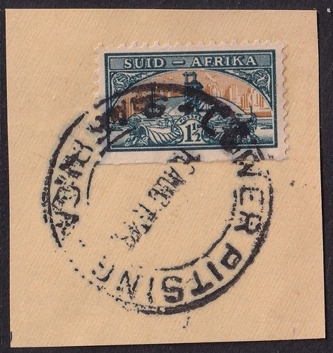 South Africa POSTMARK / CANCEL "LOWER PITSING  S. AFRICA"  1948