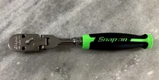 NEW Snap-On Tools GREEN  3/8" Dr 100 Tooth Cynergy Soft Grip Flex Ratchet FHF100