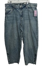 Wild Fable Size 17 - 32  Inseam Barrel Jean Low -rise Rigid Womens NEW