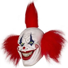 Creepy Evil Scary Halloween Clown Mask Latex Evil JESTER CLOWN