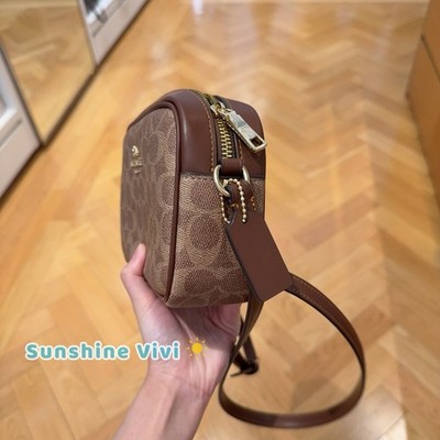 Coach Mini Jamie Camera Bag In Signature Canvas &Leather Cherry