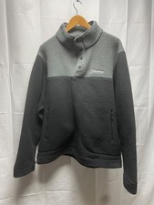 Image of Berghaus Men's Holkham Half Zip Fleece Grey Black Soft Borg Full Collar - L