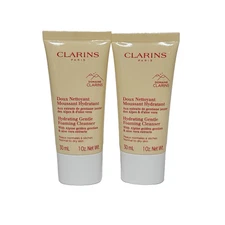 2 X CLARINS Hydrating Gentle Foaming Cleanser With Alpine Herbs 30 mL/ 1 Oz Each