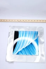 (3-Pk) Artful Metal Modern Abstract Wall Art Decor Metal Blue Silver