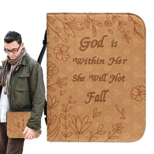 Retro PU Leather Bible Cover Case Book Cover Protective Bible Bag Carrying Case