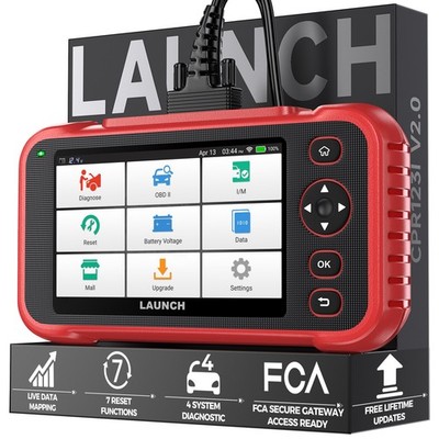 LAUNCH CRP123 V2.0 Car OBD2 Scanner Auto 4 System Diagnostic Tool 7 Reset For VW