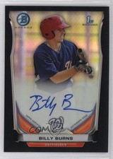 2014 Bowman Prospect Chrome Black Refractor 11/99 Billy Burns #BCAP-BB Auto 3zh