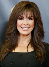 NEW Marie Osmond Full Bangs Long Wavy Synthetic Hair Women Capless Wigs