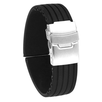  24 Mm Silikonarmband Uhr Handband Armbänder Für Uhren Beobachten Sie Schnalle