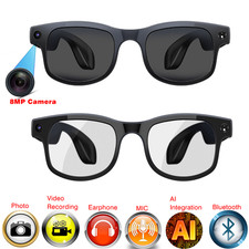 AI Smart Glasses with Camera, 1080P HD Video Recording Glasses, Real-Time