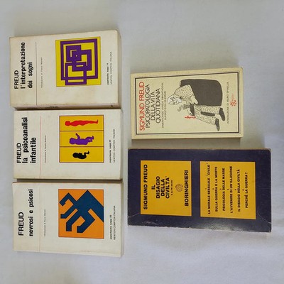 (Sigmund Freud) Lot 5 Bände Freud 1980 Fototitel