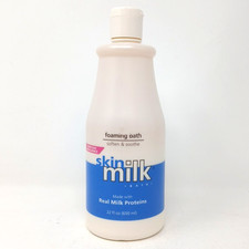 SkinMilk Skin Milk Foaming Bath Soften  Soothe Real Milk Proteins 22 oz