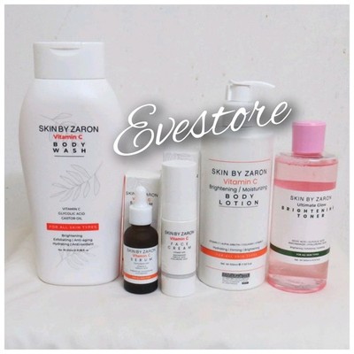 Skin by Zaron Vitamin C Body Lotion + Face  Cream + Body Wash + Serum + Toner