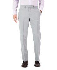 Perry Ellis Portfolio Mens Modern fit Dress Pants 34 / 34 Light Grey Solid