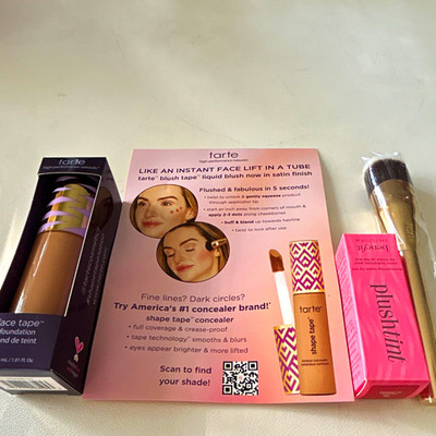 tarte Face Tape Liquid Foundation + Synthetic Brush Set Beige Matte SPF 15 30ml