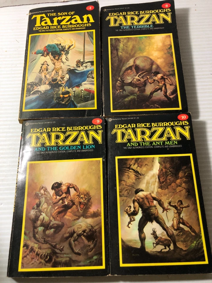 Edgar Rice Burroughs TARZAN SERIES lot of 16 Ballantine 1970's Black Covers Foto 2 de 4