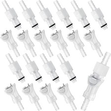 20 Pcs 1/4" Quick Disconnect Connect Hose Barb Insert Fittings Plastic Male Fema
