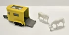 Vintage Matchbox car 1968 Lesney #43 Pony Horse Trailer w/ 2 White Horses