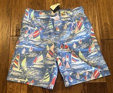 Crown  Ivy Kids Sailboats Swim Trunks Shorts Size Large
