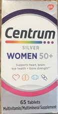Centrum Silver Women's 50+ Vitamins, Multivitamin Supplement, 65 Count, 5/26