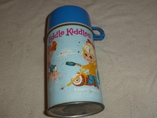VINTAGE METAL THERMOS ONLY LIDDLE KIDDLES 1968 MATTEL BLUE CUP LID KAMPY KIDDLE