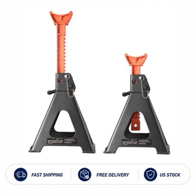 KFFKFF 6 Ton Capacity Jack Stands, Adjustable Height 14.6-22.8 in, Heavy-Duty St