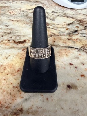 Sterling Silver 1 Corinthians 13 Scripture Ring Size 9.75 13g total weight