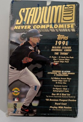 1998 Topps Stadium Club EVENS Baseball FACTORY SEALED HOBBY BOX RARE HTA JUMBO
