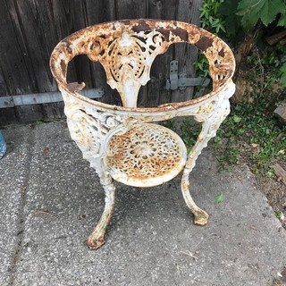 Victorian Heavy Cast Iron Bistro / Pub Table Base No Top 52cm diameter 72cm high