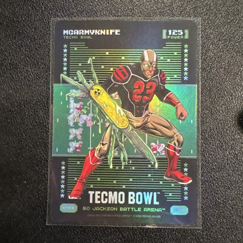 Bo Jackson Battle Arena Tecmo Bowl McARMYKNIFE #BF83 Christian McCaffrey Glow SP