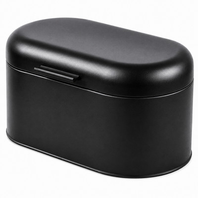 Brotkasten Metall Schwarz Brotbox Brotkasten mit Deckel Brotbehälter 34cm 5,5ltr