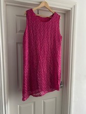 Ladies Size 22 Dress Pink Sequin Evening Unbranded Preowned Sleeveless Stylish