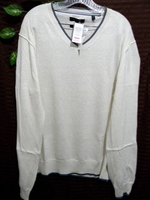 Report Collection Off-White Gray Warm Men's V-Neck Sweater Size XL NEW Ret:250 - Image 3 of 4