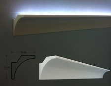CORNICE CORNICI IN POLISTIROLO TAGLIO  120 x 120 x 1000 MM NEGOZI CASA  PER LED