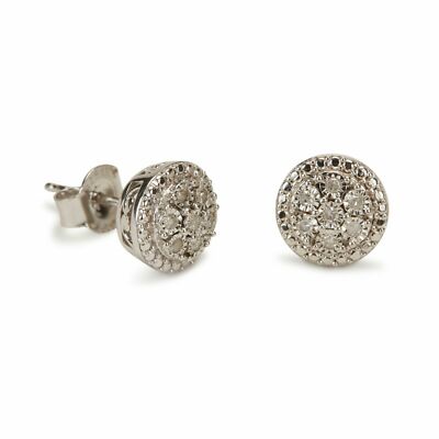 Carat Diamond Flower Diamond Studs At Macy's Macy's Diamond